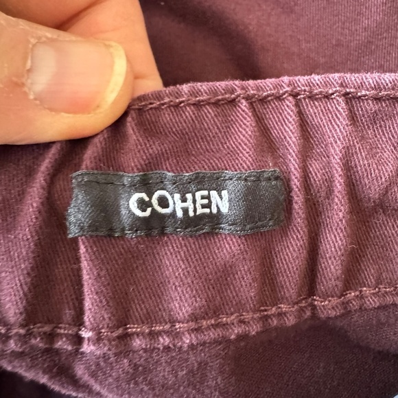 Women's Burgundy Cargo Pants - Picture 8 of 16